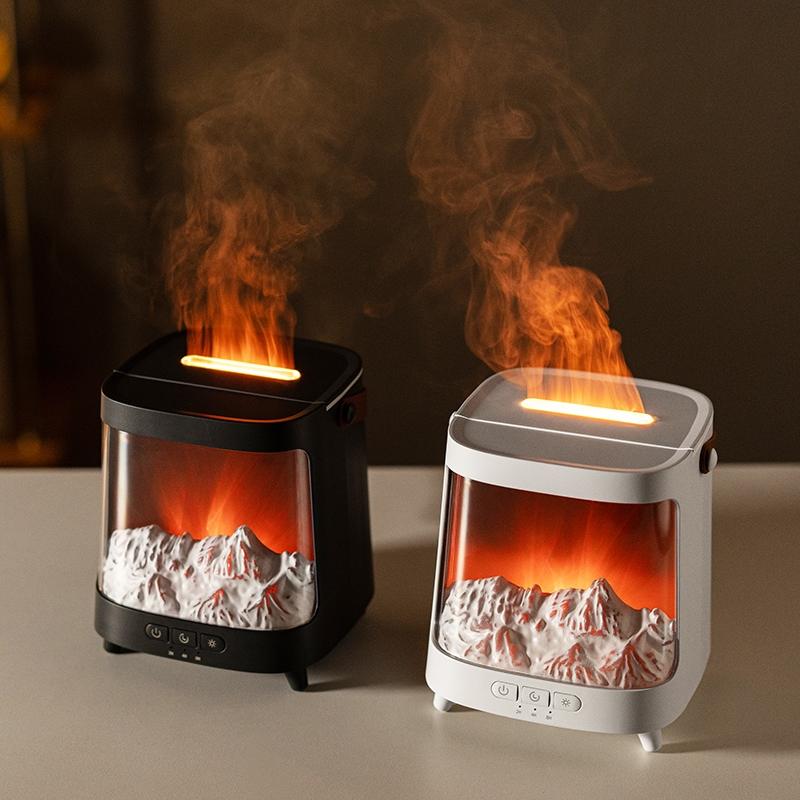 1 piece Aurora Aromatherapy Diffuser, Essential Oil Fragrance Humidifier with Remote Control, 7 Colors LED Light and 2 Atomization Modes, Timer, Suitable for Home, Living Room, Bedroom, Holiday Decoration, Winter Christmas Gift