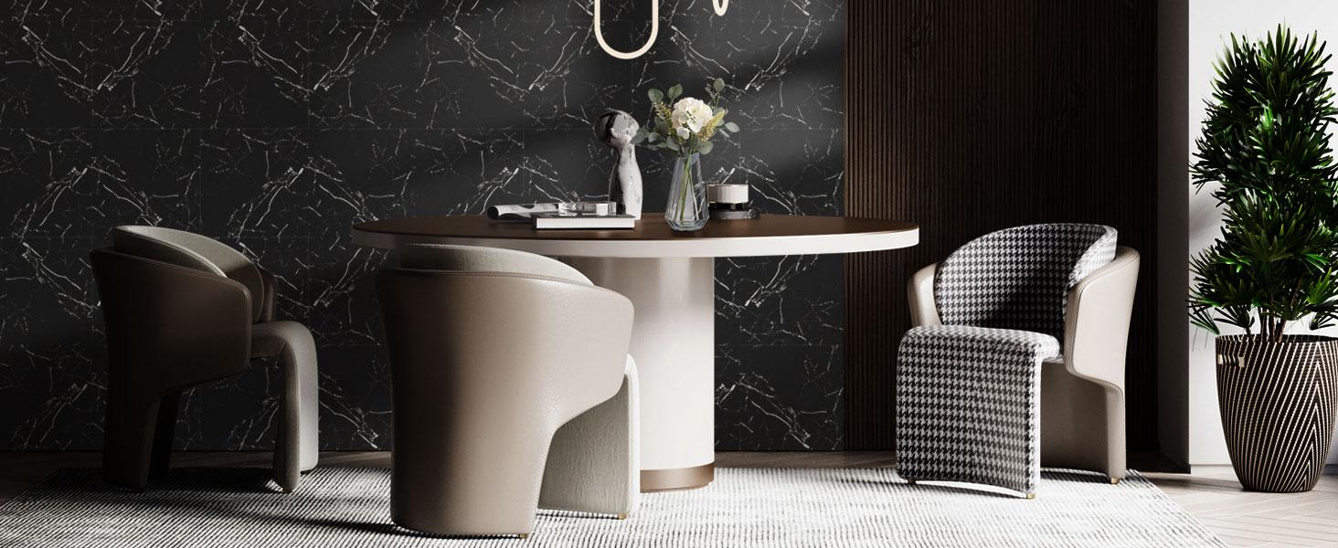10pcs Peel and Stick Shower Waterproof Marble Tiles Wall Panels, 11.8"x11.8" Self-Adhesive Backsplash, for Home Bathroom, Kitchen, Living Room White (Not Real Tile)