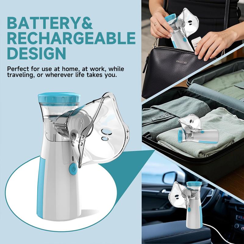 Portable Handheld Nebulizer, Mesh Spacer Machine with Accessories for Adult & Kid, Handheld Electric Atomizer for Home use Travel(Batteries Not Included) Portable Handheld Nebulizer, Mesh Spacer Machine with Accessories for Adult & Kid, Handheld Electric Atomizer for Home use Travel(Batteries Not Included)