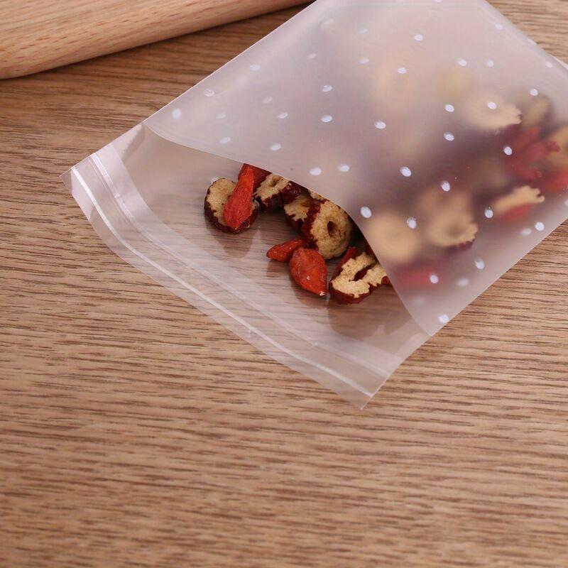 100pcs, Self-Closing Dot Frosted Packaging Bags, Biscuit Bags, Candy Bags, Holiday Gift Packaging, Baking Supplies, Fashionable Style Gift Bags
