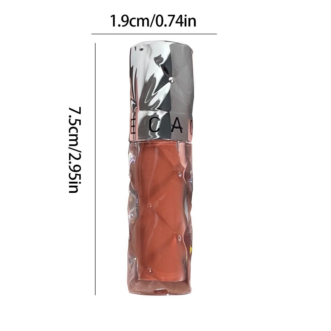 Silver Tube Mirror Finish Lip Gloss, Long-Lasting Hydrating Lips, 6 Colors Available, Suitable for Various Makeup Looks and Skin Types