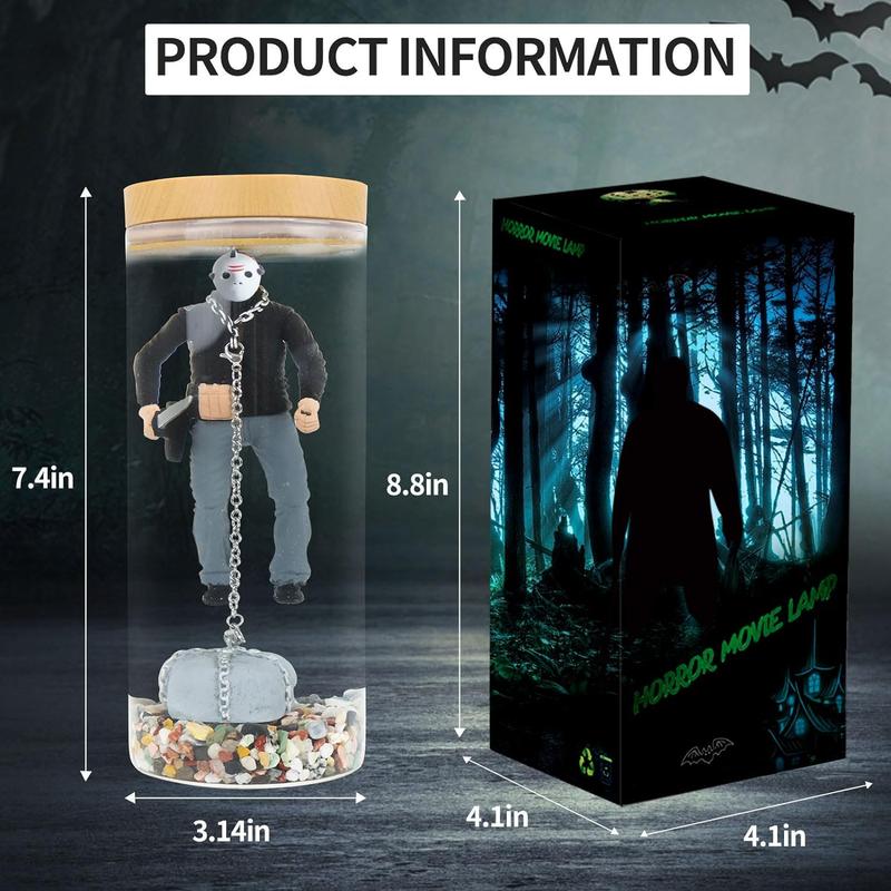 【FaddishDeal】Horror movie decorated water lights, Action Fear maps, collectibles, glow-in-the-dark Halloween decorated gifts Candle Creepy,Decorative centerpieces