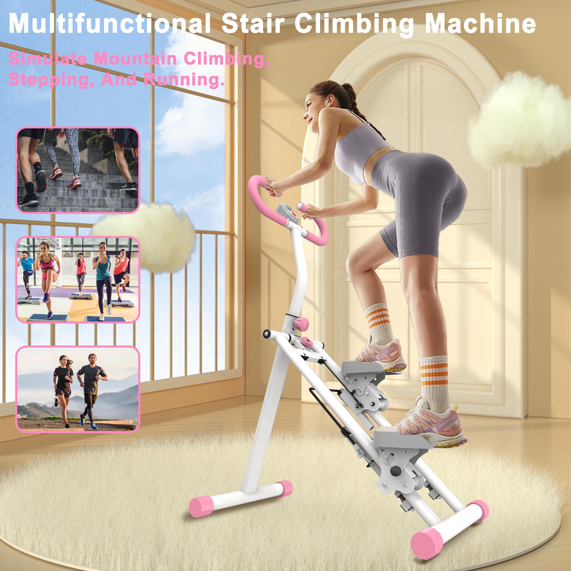 【SAVEYOUR】330LBS Stair Stepper for Home, Upgrade Vertical Climber Workout Machine for Full-Body Exercise Climber Fitness Equipment with Stable Frame Adjustable Handlebar,  Compact Folding Cardio Exercise Climber