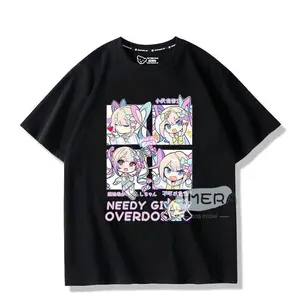 NEEDY GIRL OVERDOSE Kangel Oversize T-shirt Manga Graphic Tee Women Cute Top Men  Short Sleeve Summer Kawaii Couple Clothes