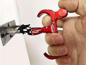 JianZD 3-Finger Thumb Bow Release, Adjustable Sensitivity & 360° Rotatable Head, Aluminum Alloy for Target Shooting,For Compound Bow Precision Archery Release Aids Three Finger Grip Alloy Construction Durable alloy material