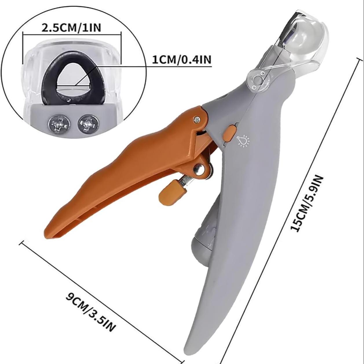 Pet Nail Trimmer with LED Function, Magnifying Glass Pet Nail Clipper, Illuminated Precision Fast Trim, Suitable for Home Outdoor Use