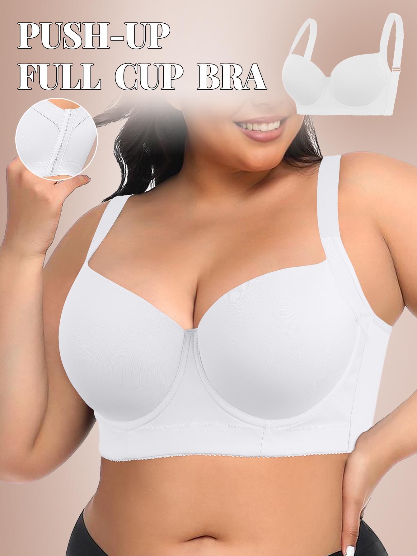 New plus size women's bra underwear smooth simple push-up bra, comfortable, slim, anti-droop Pushbra Fit Adjustable Straps
