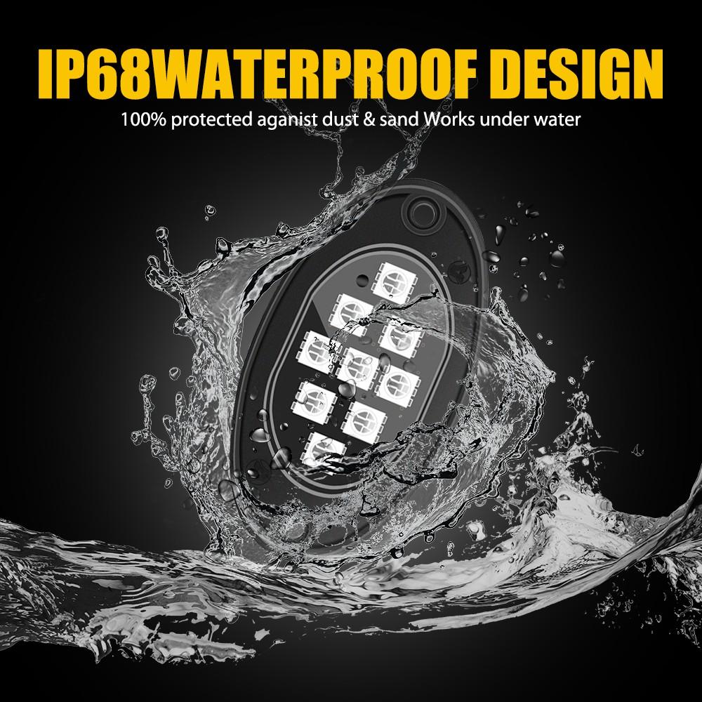 Multicolor RGB Rock Lights, 20 Pods Multicolor RGB LED Rock Lights Kit Offroad Truck Underbody Neon , Bluetooth APP/Remote Control, Flashing Music Mode Wheel Well Light, For Pickup Truck ATV UTV RZR SUV