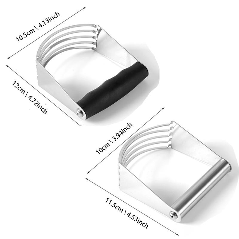 Stainless Steel Manual Flour Grinder, Dough Blender, Baking Tool, Handheld Mixer, Food Processor, Kitchen Utensil