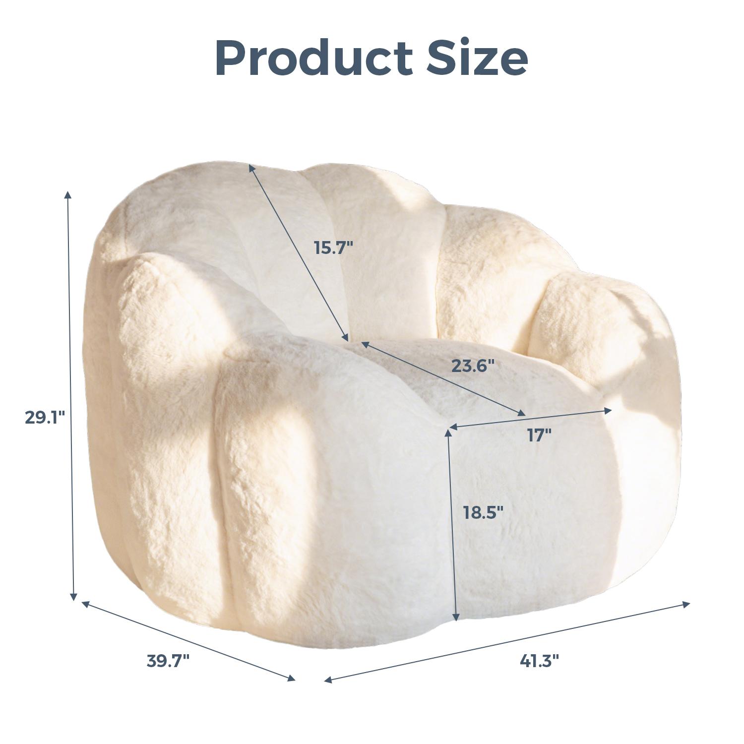 MAXYOYO Floral Faux Fur Floor Sofa Chair - Ultra Soft Pink Lounge Chair for Living Room & Bedroom MAXYOYO Floral Faux Fur Floor Sofa Chair - Ultra Soft Pink Lounge Chair for Living Room & Bedroom