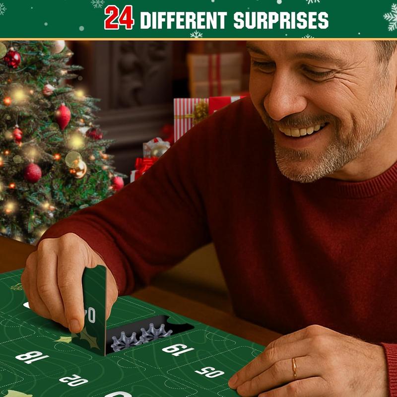 Golf Advent Calendar 2025 for Men Teen Boy, 24-Day Christmas Count-down Calendar for Father, Husband, or Boyfriend, Perfect Holiday Gift Featuring Golf Balls, Tees, Ball Markers