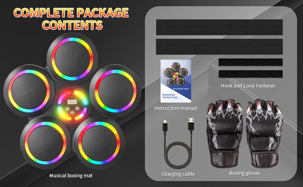 Smart Musical Boxing Machine with Boxing Gloves - 2026 Upgraded Music Box Machine for Kids & Adults, Wall Mounted Bluetooth Rhythm Punching Trainer, Home Fitness Gift