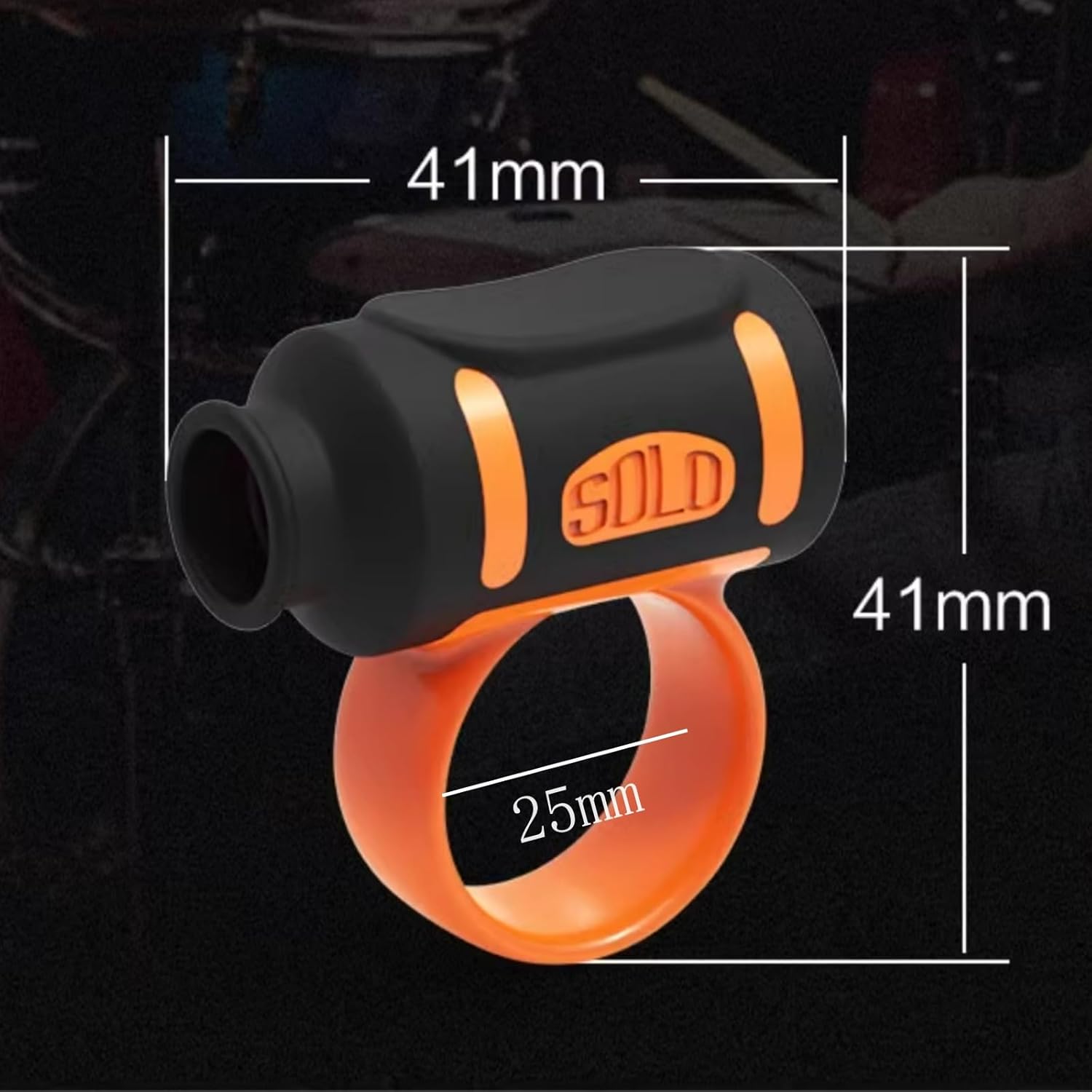 7A Drum Stick Control Clip Finger Drumsticks Aid Drum Stick Finger Controller  Drum Sticks Twirling Controller Auxiliary Drumsticks Finger Ring Anti-Slip 2 count(Black and Orange)