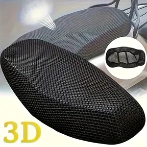 3D Mesh Motorcycle Seat Cover, Breathable Anti-Slip Motorcycle Seat Protector, Sun & Heat Resistant Universal Seat Cover for Most Motorcycles, Scooters & Mopeds – Keep Seat Cool & Dry in Summer