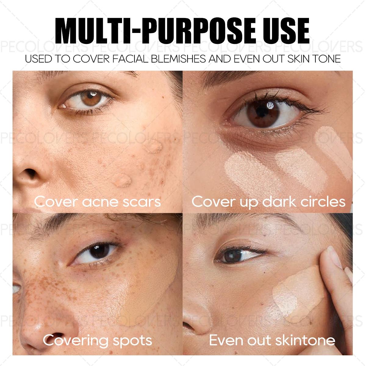 1pc Full-Coverage Concealer, Multiple Colors, Suitable For Sensitive Skin And All Skin Types, Cover Dark Circles, Spots, Marks, And Tear Troughs, With Long-Lasting Soft Matte Makeup Finish, Beginer-Friednly, Concealer For Scars