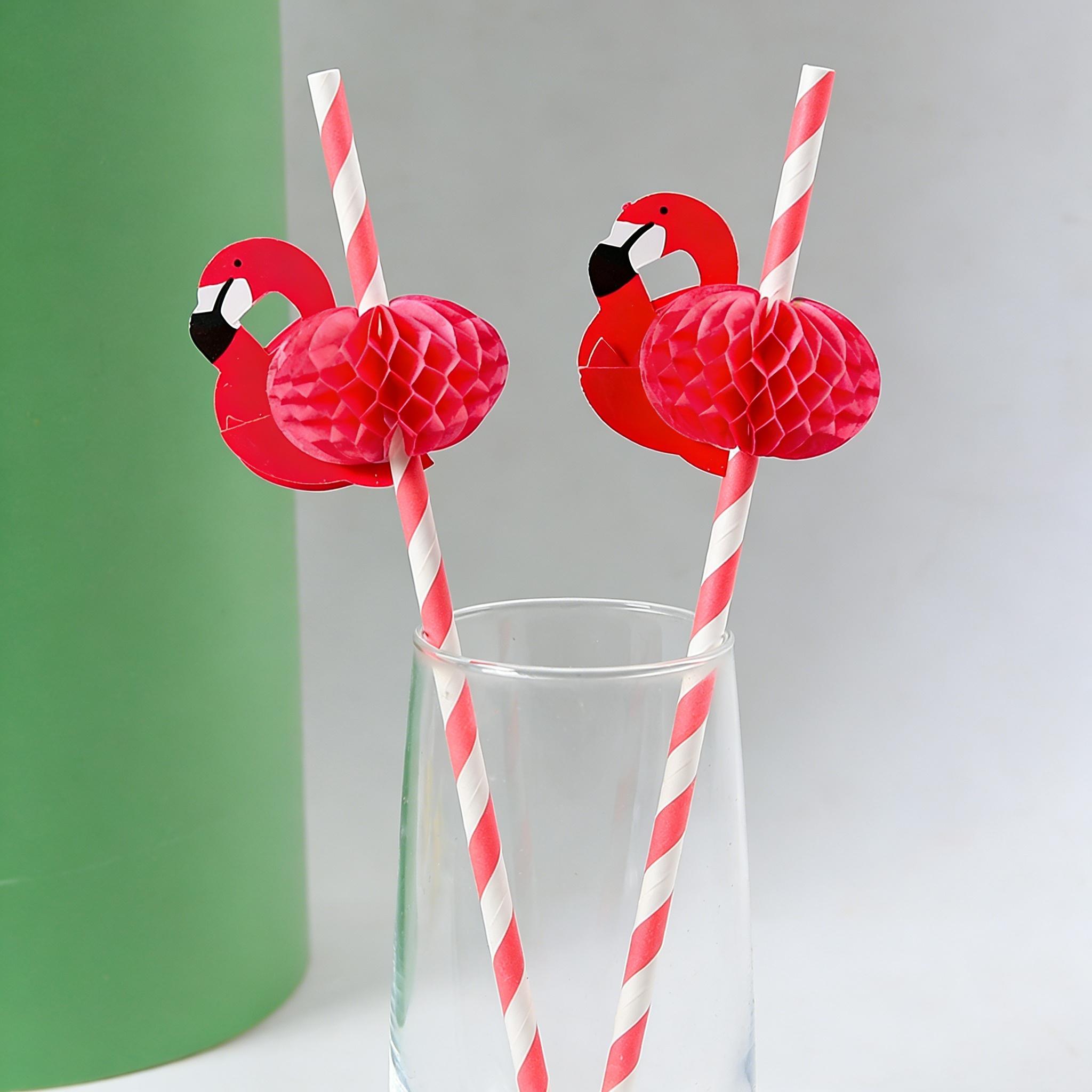 10/20/30/50pcs Disposable Biodegradable Paper Straws, Food Grade Party Decorations, Dessert Juice Drink Creative Shapes