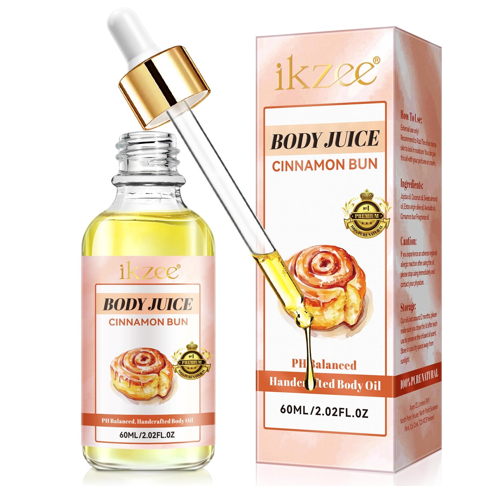 Ikzee Strawberry Cake Body Juice Oil, Non-Greasy 60ML Long-Lasting Scent Moisturizing Women Care Oil, Strawberry Scented Body Oil, Birthday Gift