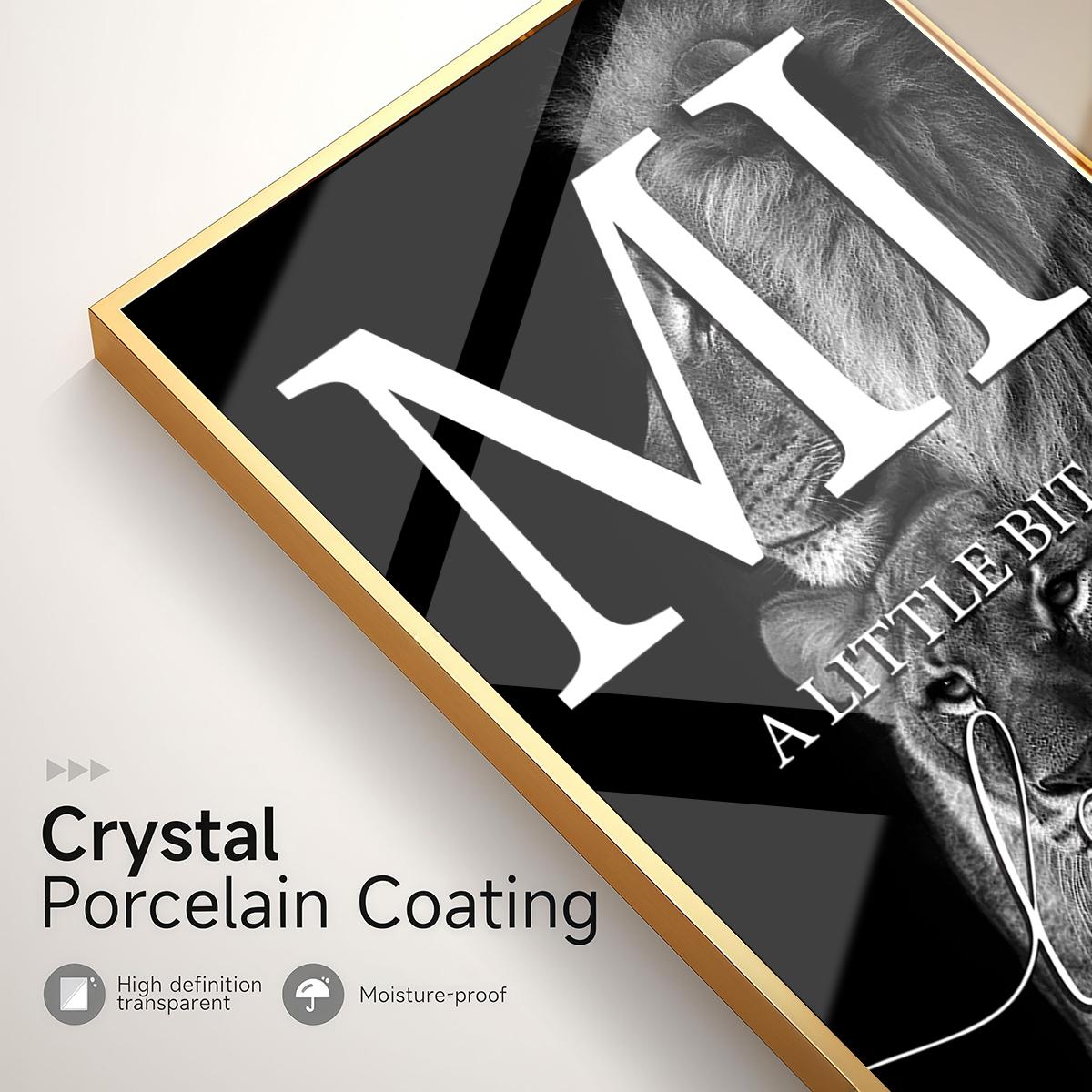 3 Counts Aluminum Alloy Framed Painting, Family Lion Wall Art Black And White Animal Poster, Home Decoration For Living Room, Bedroom, Office, Restaurant, Hallway Wall Decor, Odorless Print Artwork, Luxury Perfect Gift For Friends And Family