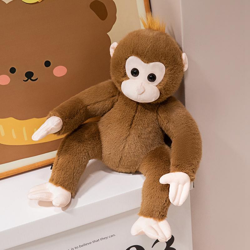 40cm-80cm Big Size Lovely Lifelike Sitting Monkey Plush Toys Soft Stuffed Monkey Doll Cute Animal Doll For Children Home Decor