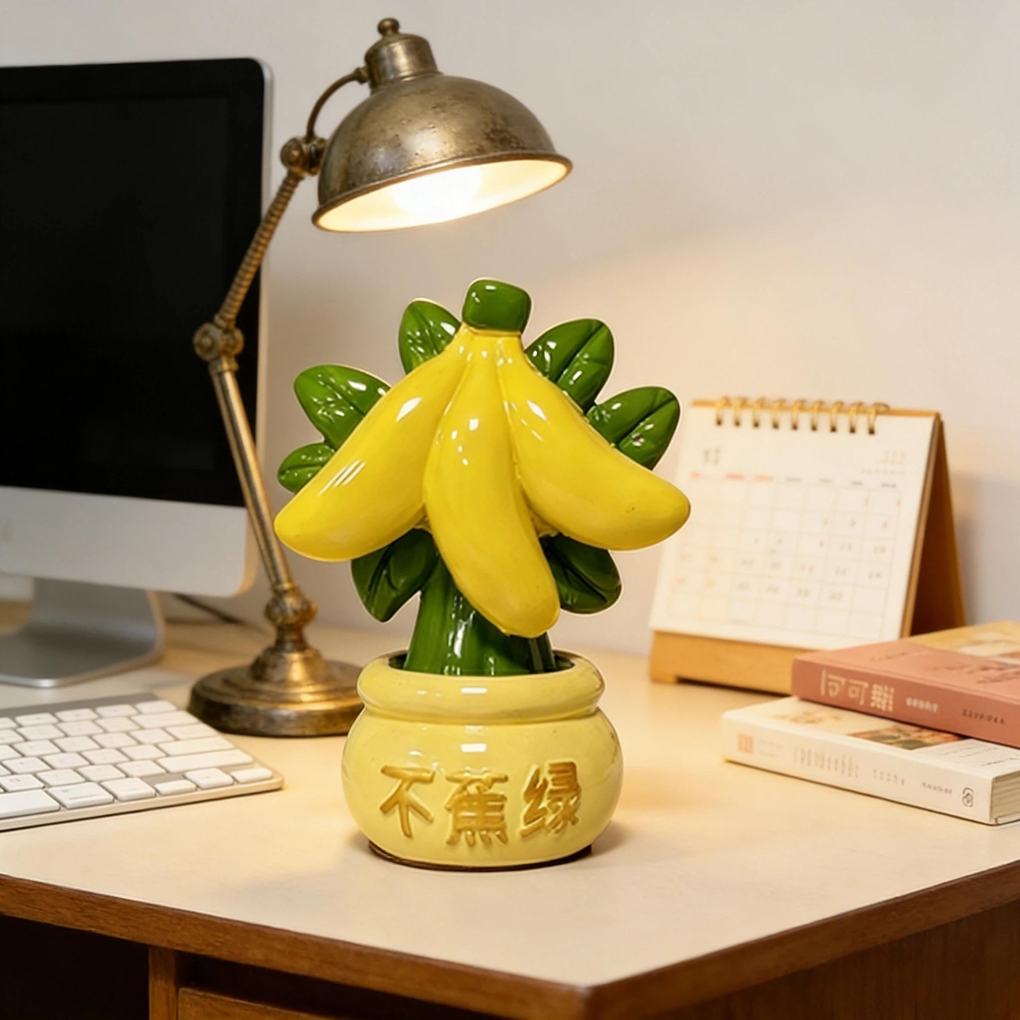 Trendy Banana Resin Statue, Cartoon Cute Healing Style, Smooth Fine Non-Fading, Stress Relief Gift, Birthday, Moving in Present