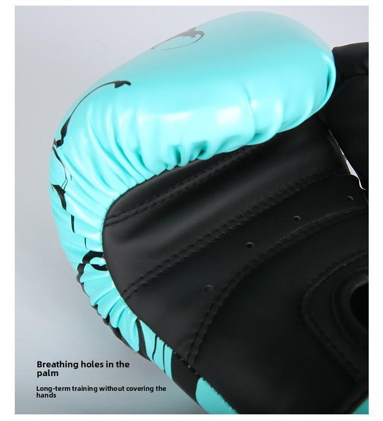 Boxing gloves, professional Muay Thai fighting gloves for punching bags training, for adults and children Lace-Up Leather Boxing Gloves