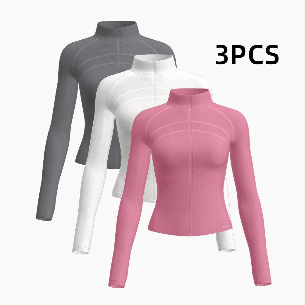 Women's Spring Solid Zip-up Pocket Sports Jacket,Air-Butter 3.0 Fabric, Athletic Long Sleeve Sports Top,Spring Outfits 2025 Trendy Outfits,Comfortable Ladies Sportswear forIndoor Outdoor Wear,GymClothes, workoutOutfits