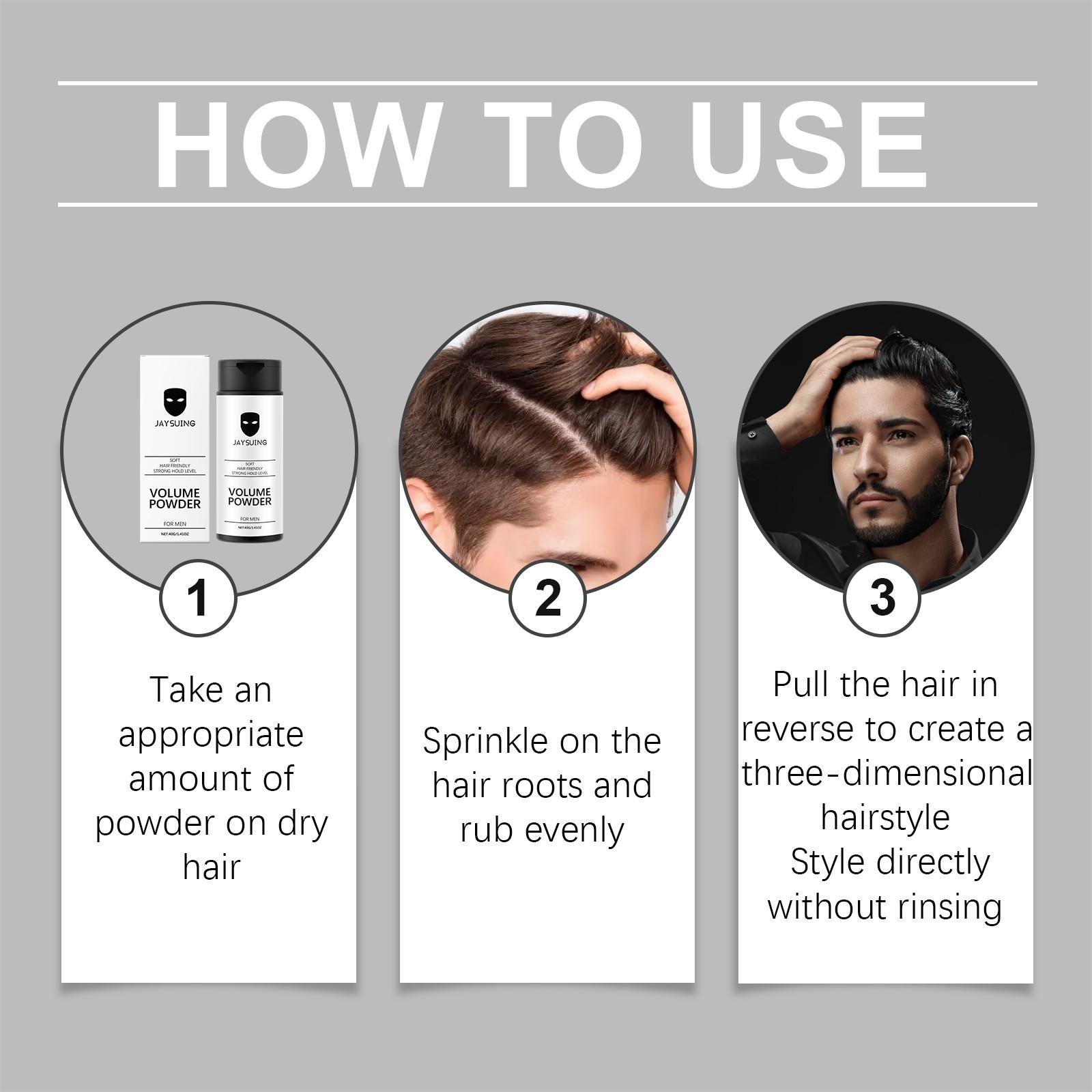 Jaysuing Hair Styling Volume Powder, Natural Freshness Volumizing Full Control Oil Absorption, Portable Hair Care Setting Powder