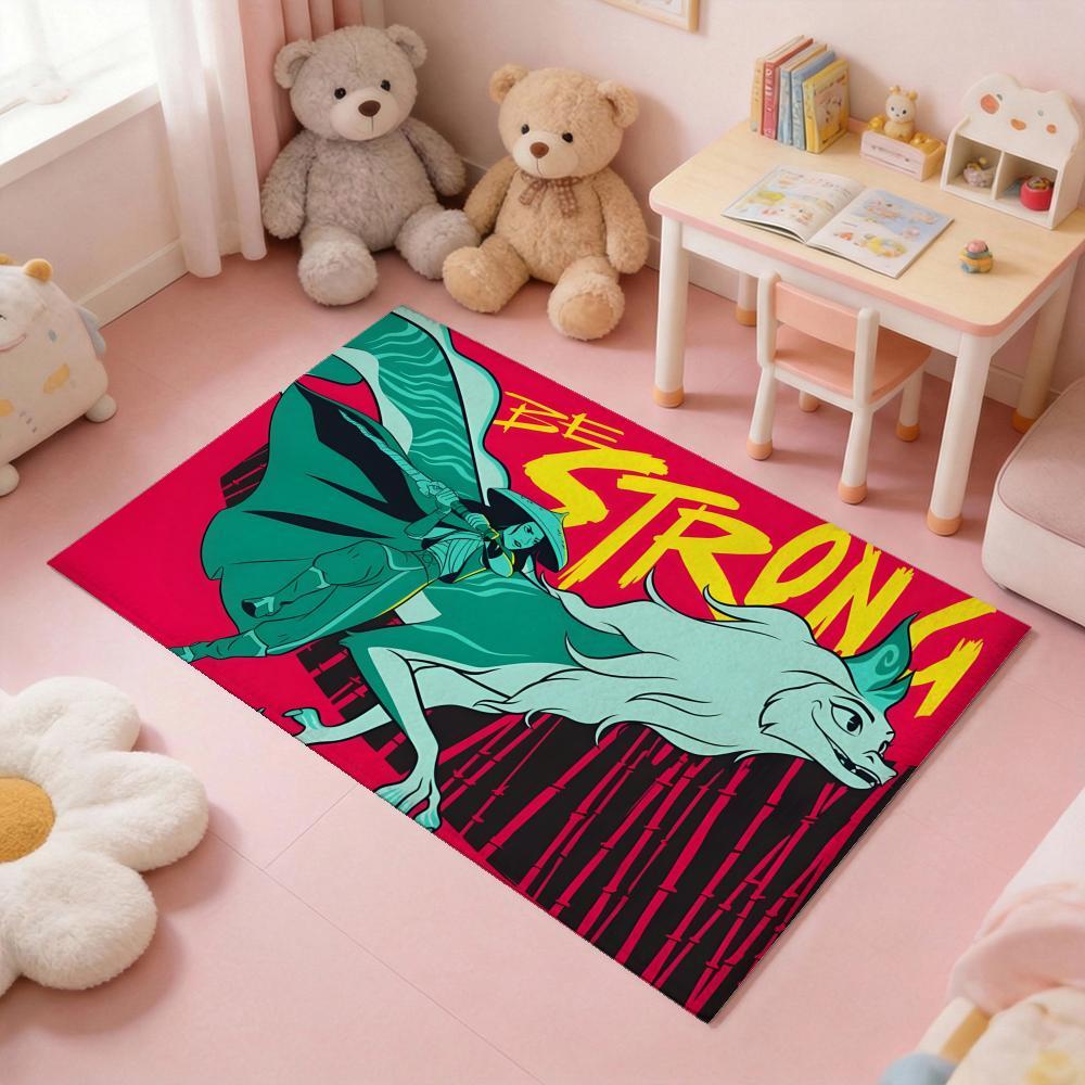 R-RayaandtheLastDragon MOVIE Floor Mat Thickened Soft Flannel Rug – Non-Slip, Absorbent & Wear-Resistant Indoor Mat for Entryway, Living Room & Daily Home Use