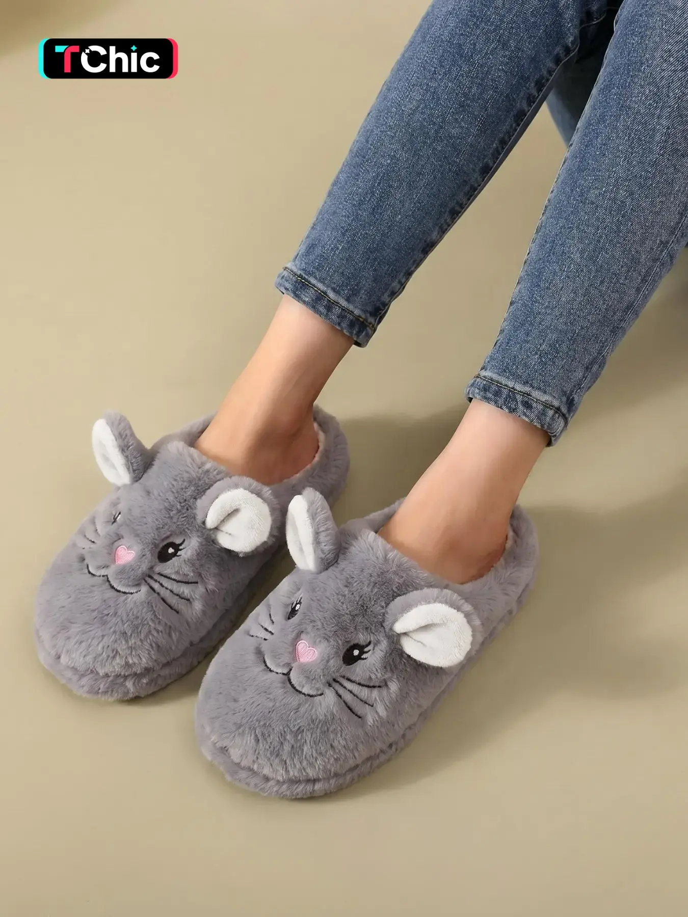 Cute Bunny Slippers for Women, Ultra Soft Fluffy Fuzzy Plush House Slippers, Closed Toe Non-Slip Indoor Slippers, Warm Cozy Winter Slippers with 3D Rabbit Ears, Adorable Animal Slippers for Bedroom Home, Viral TikTok Slippers for Lazy Days & Gifting