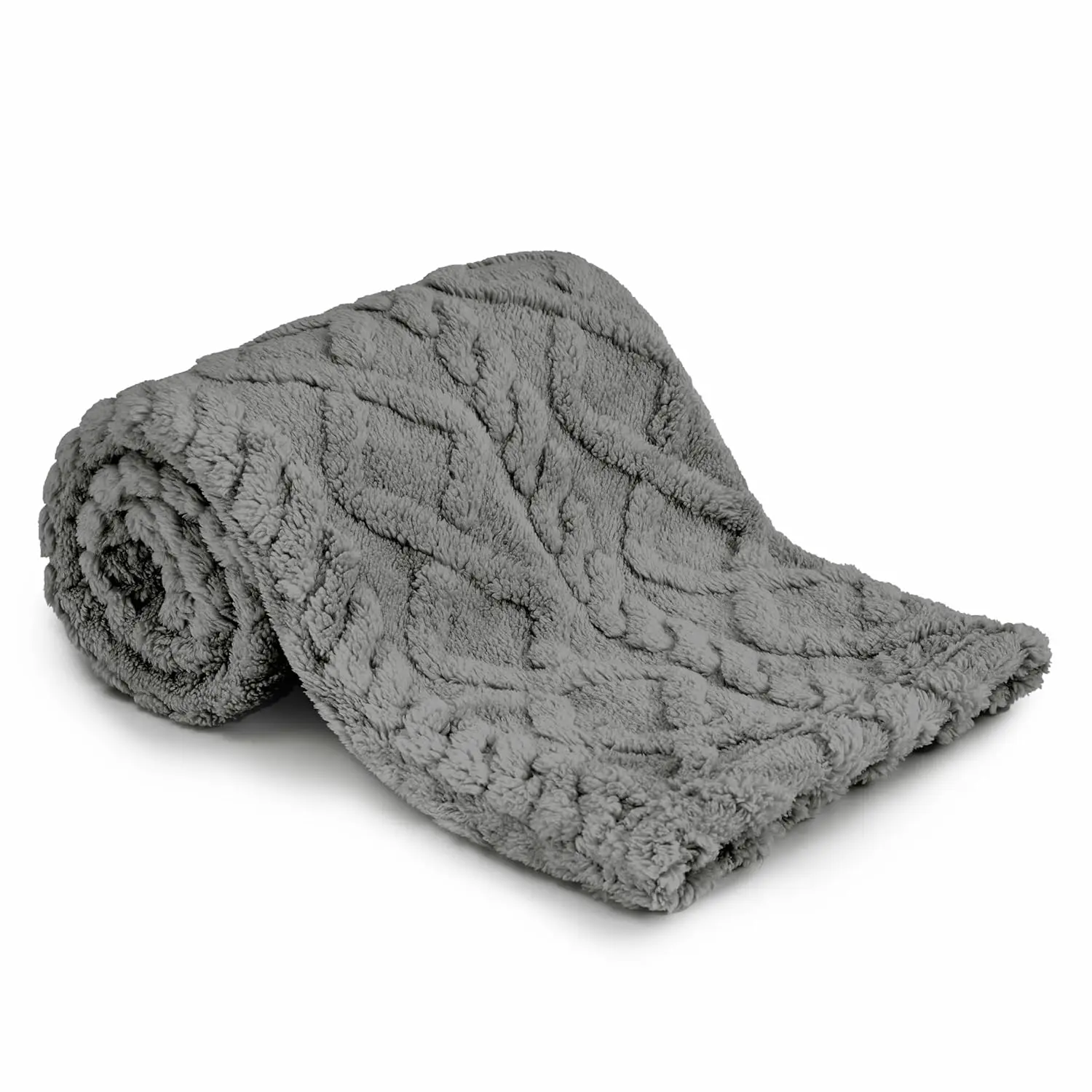 Fleece Baby Blanket, Ultra Soft Fluffy Premium Baby Blankets for Boys Girls, Cozy Infant Toddler Newborn Receiving Blankets for Crib Stroller 30”×40” (Grey)
