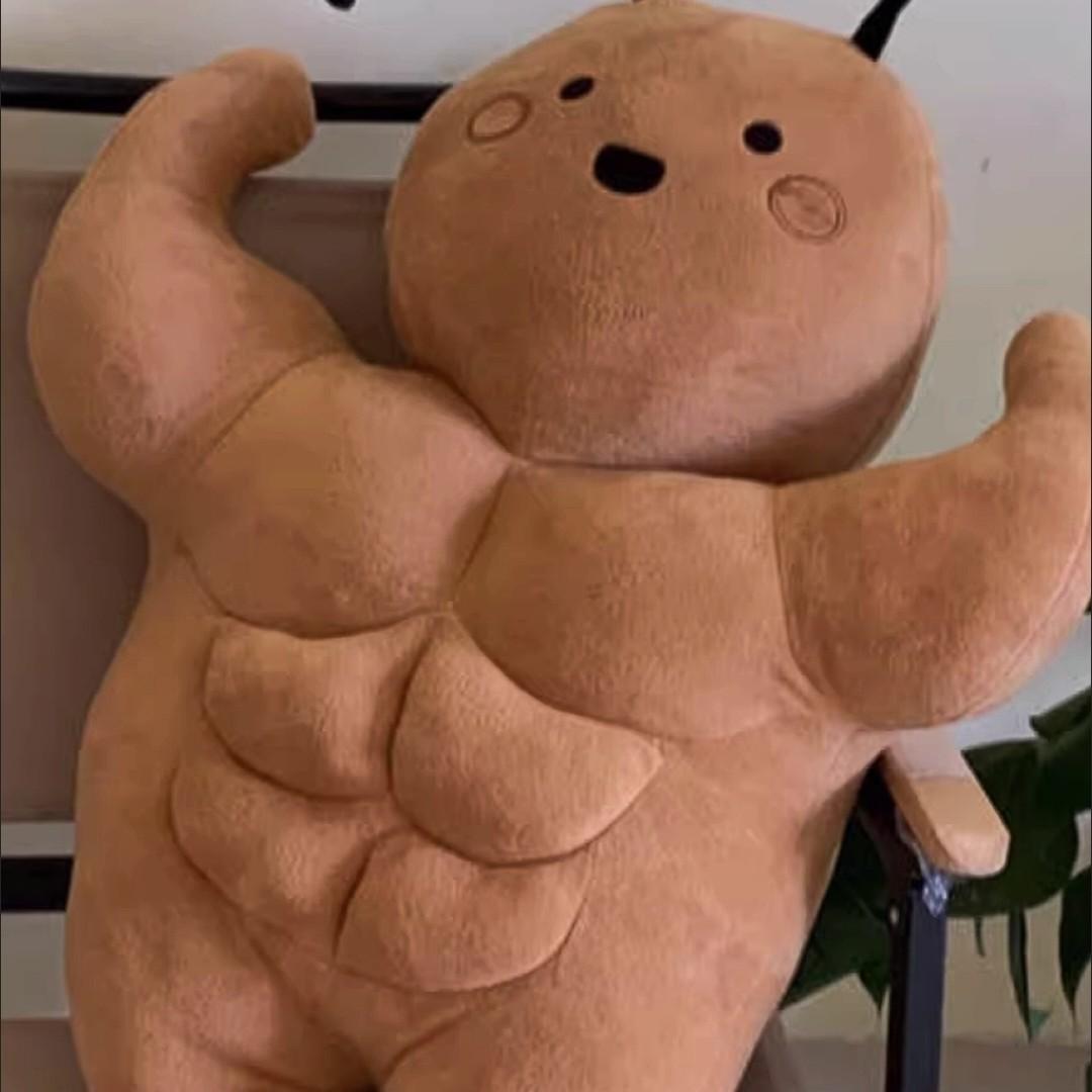 Cute Muscle Cockroach Plush Toy Pillow, Creative Stuffed Doll, Funny Ugly Cute Plaything for Boys and Girls, Kids' Fun Accessory