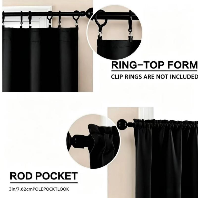 High-Quality Short Curtain, Rod Pocket Design, Minimalist Home Decor Essential, Perfect for Small Spaces, Three Colors Available, 1 Panel