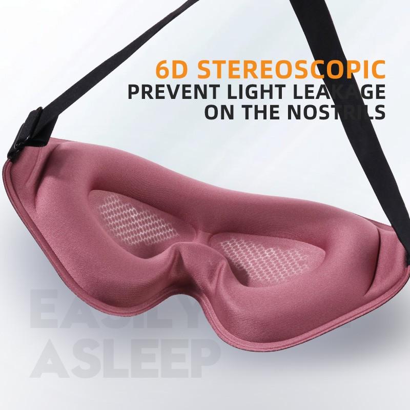 Sleep eye mask suitable for side sleepers, men and women, sleep light-blocking eye mask, 3D contoured cup sleep eye mask, soft and breathable sleep eye mask, with adjustable elastic strap, ideal for travel use