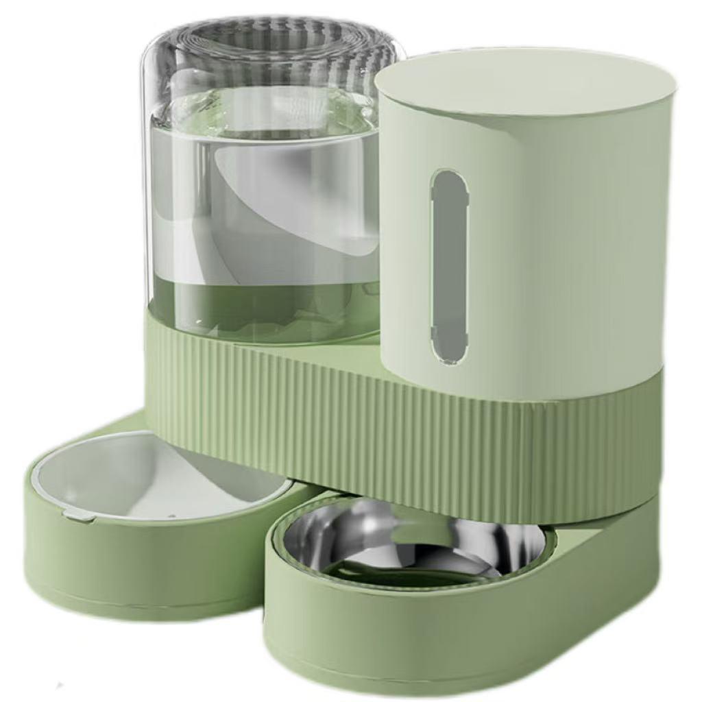 New Automatic Cat and Dog Feeder & Water Dispenser Combo Dog Bowl and Cat Bowl Two-in-One Water Dispenser