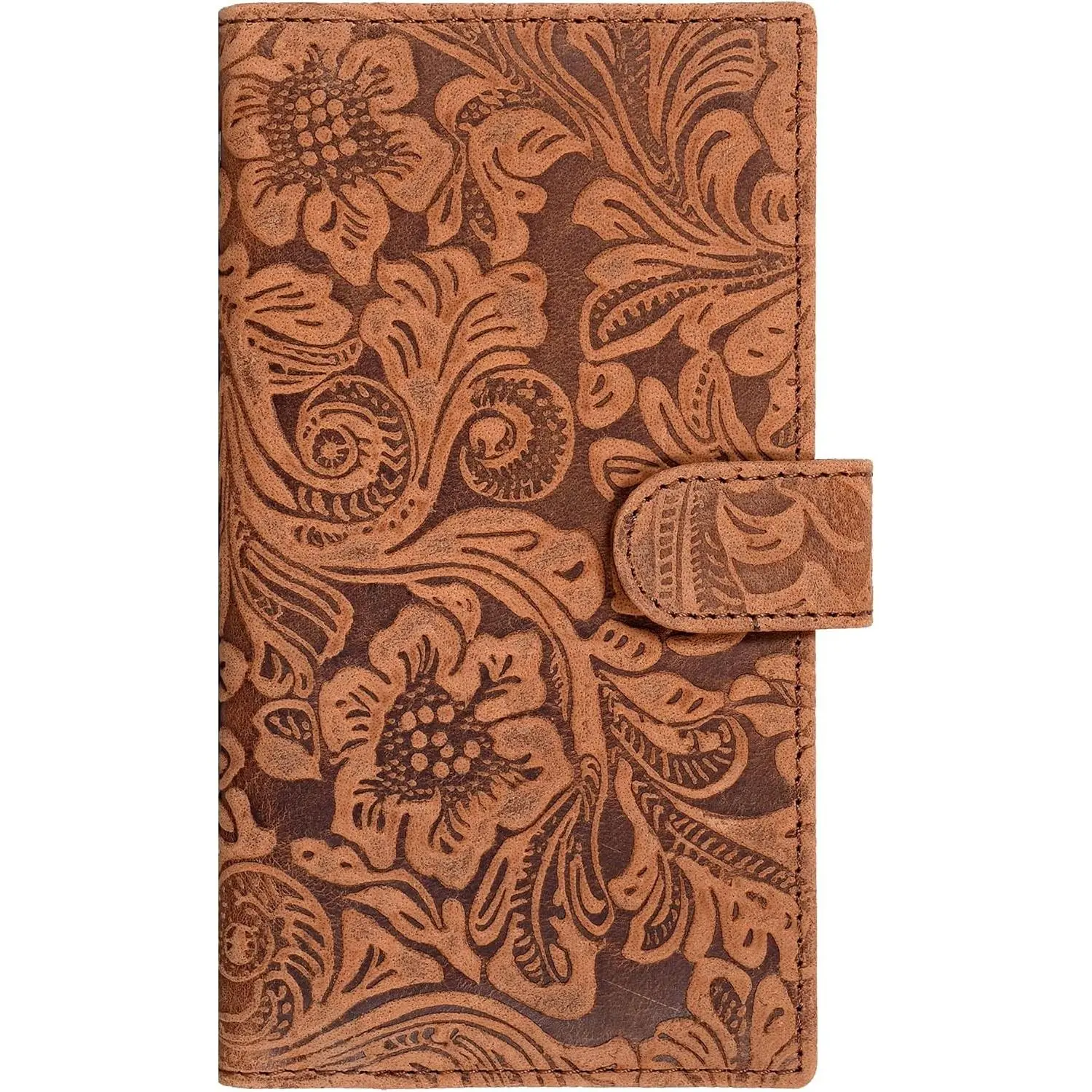 Checkbook Cover with PVC Divider - Leather RFID Blocking for Men Women(Gift)