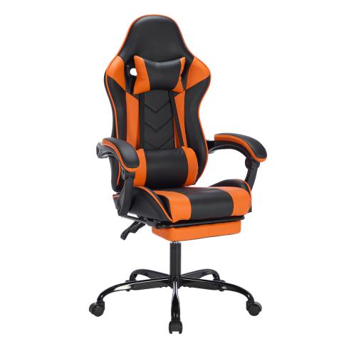 【Bellemave】Gaming chair, Computer chair Ergonomic chair with footrest Office chair Ergonomic computer chair with lumbar backrest Blackgray