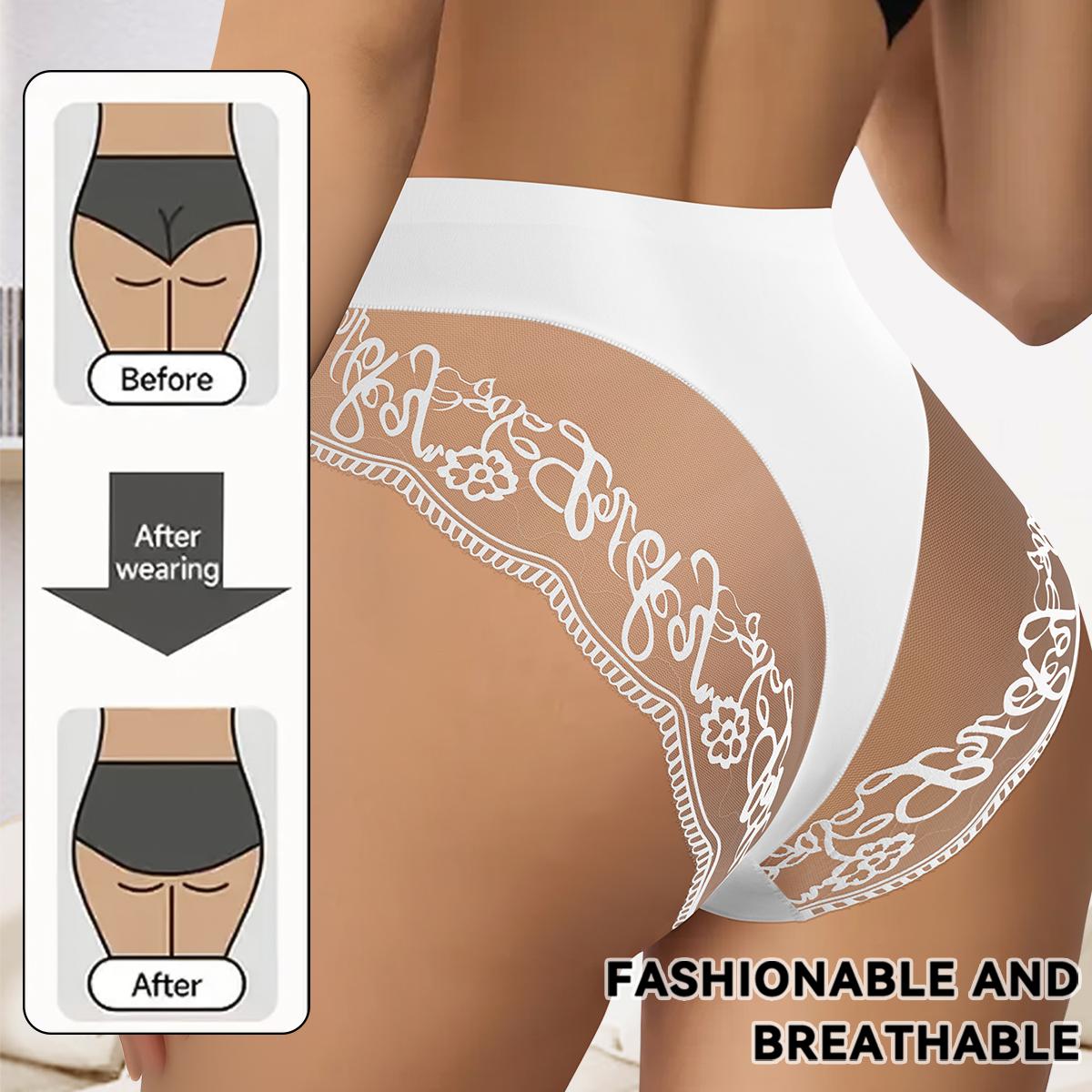 QUASTI 8-Pack Mid-Rise Spliced Lace Sexy Briefs for Women Breathable High Stretch Panties Soft Fashionable Seamless Underwear Basic Minimalist PantiesS-XXL Fabric Polyester