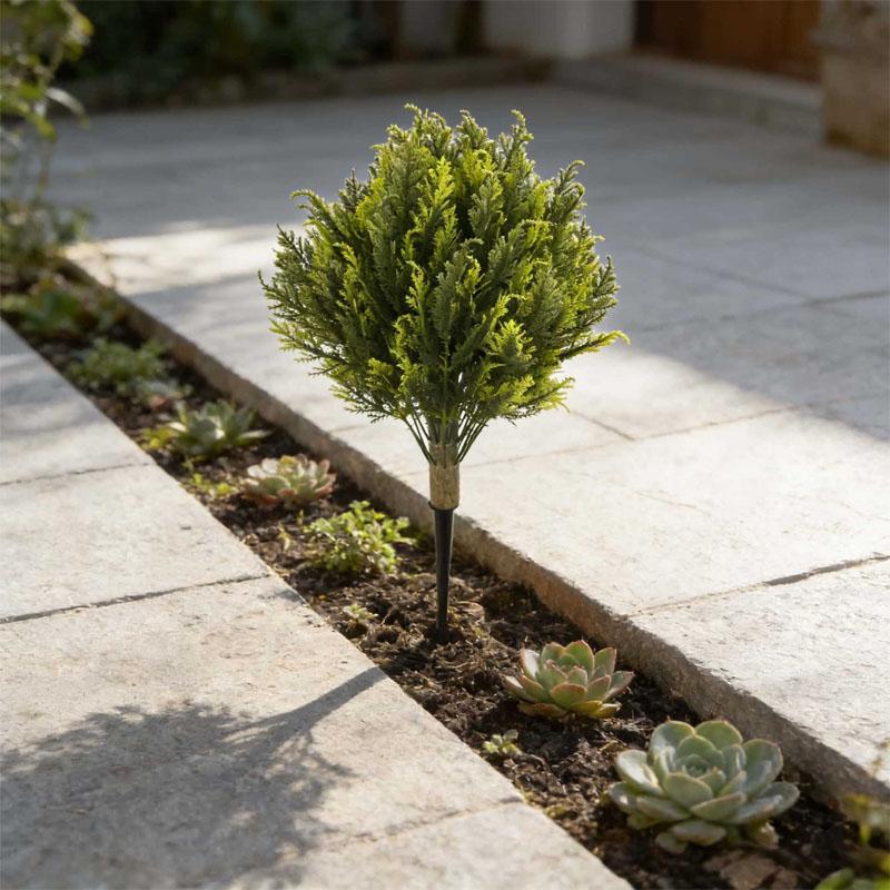 Simulated pine tree greenery planting, durable green artificial pine trees/anti-ultraviolet fake shrubs, suitable for all four seasons - holidays, Christmas, Valentine's Day and weddings - for outdoor and indoor use, courtyards, porches, garden decoration