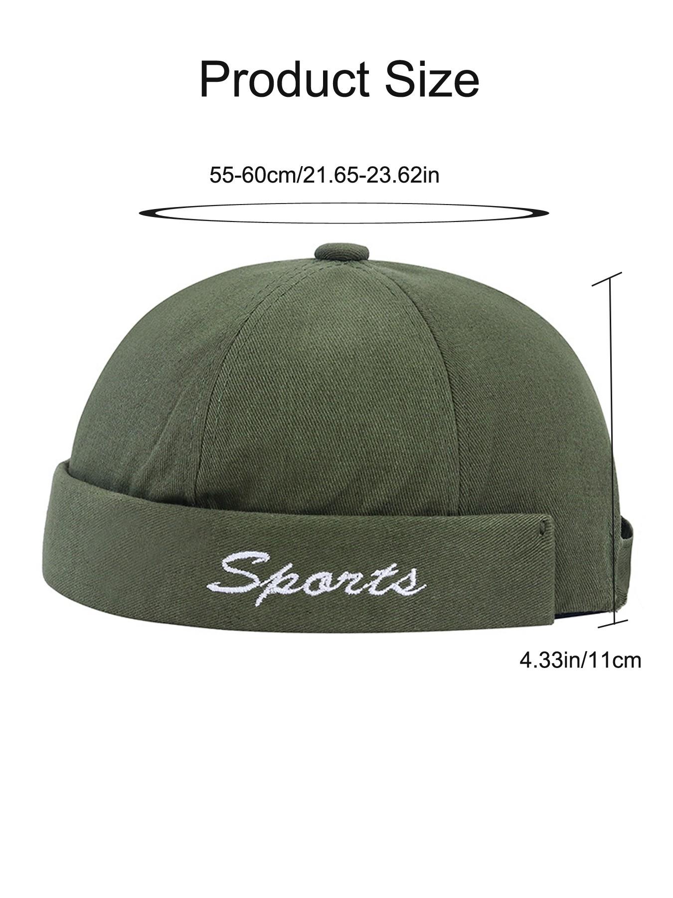 Brimless Cap Unique Men Casual Docker Beanie Watch Cap Rolled Cuff Harbour Hat Adjustable Landlord Hat Sailor No Brim Skull Cap