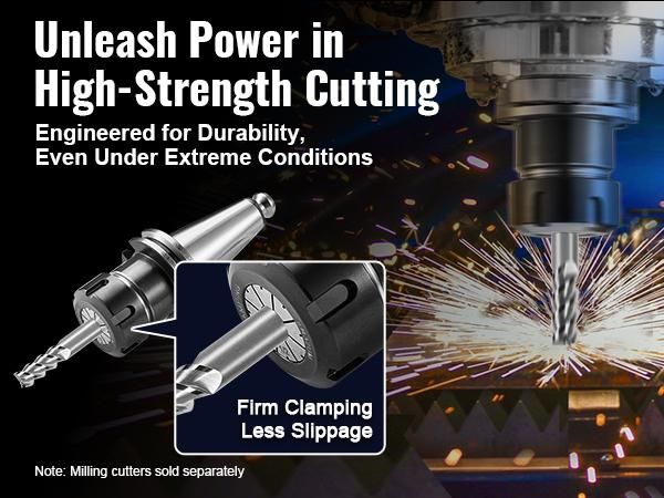 VEVOR CAT40 Collet Holder ER 16/32 Collet Set, 35 PCs, SLN FMB ER16/32 APU Tool Holders Spring Steel Collet Chucks with 10 Pull Studs and 3 Wrenches, for Milling Machine Drill Presses Boring Machine VEVOR CAT40 Collet Holder ER 16/32 Collet Set, 35 PCs, SLN FMB ER16/32 APU Tool Holders Spring Steel Collet Chucks with 10 Pull Studs and 3 Wrenches, for Milling Machine Drill Presses Boring Machine