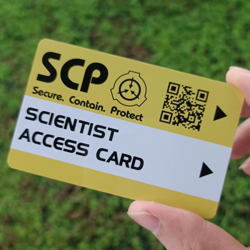 Scp Foundation ID Keycard, Senior Guard Zone Manager Card, Administrative Department Cosplay Access Grade Card, Special Containment Procedures Logo