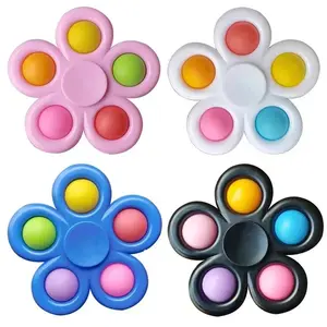 Fidget Spinners Pops Finger Sensory Toys Simple Push Bubble Hand Spinner For ADHD Autism Anxiety Stress Relief Toddler Gifs