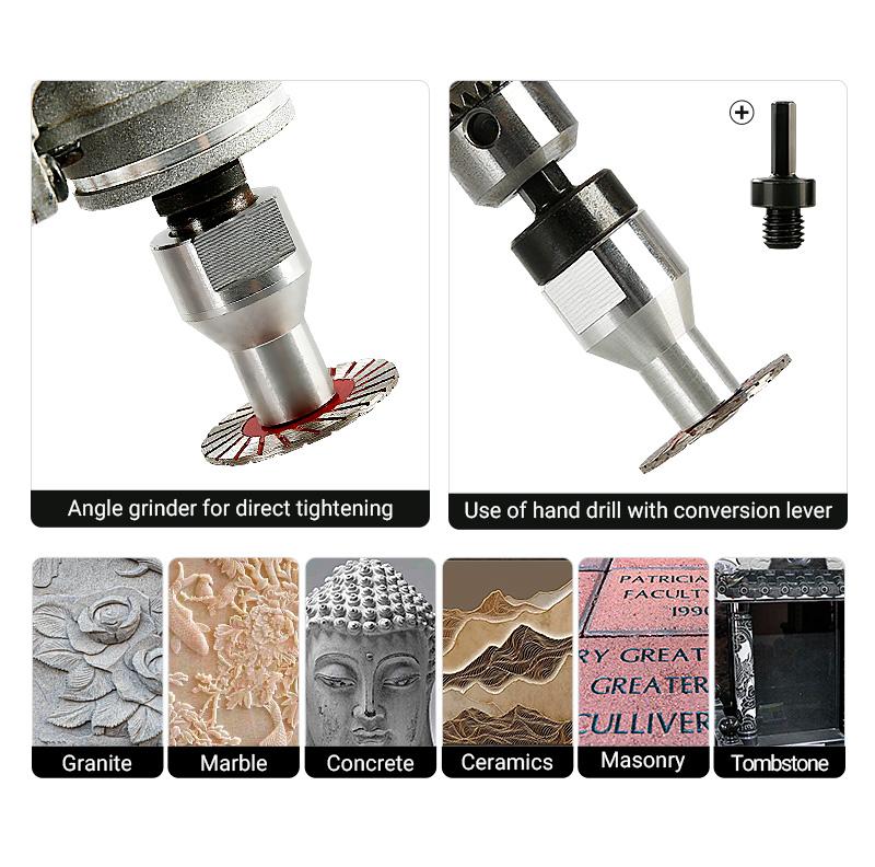 3PCS/5PCS 1.57"(40MM) Diamond Saw Blades for Granite, Marble, Sandstone, Tombstone & Stone - Angle Grinder Tool for Carving, Lettering in Masonry & DIY