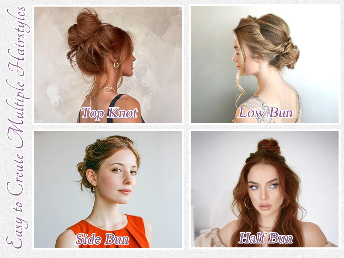 BARSDAR 2 PCS Messy Bun Hair Pieces - Elastic Brown Gray Messy Hair Bun Scrunchies Extensions for Women - Synthetic Thick Fluffy Updo Chignons Salt and Pepper Hairpieces Daily BARSDAR 2 PCS Messy Bun Hair Pieces - Elastic Brown Gray Messy Hair Bun Scrunchies Extensions for Women - Synthetic Thick Fluffy Updo Chignons Salt and Pepper Hairpieces Daily