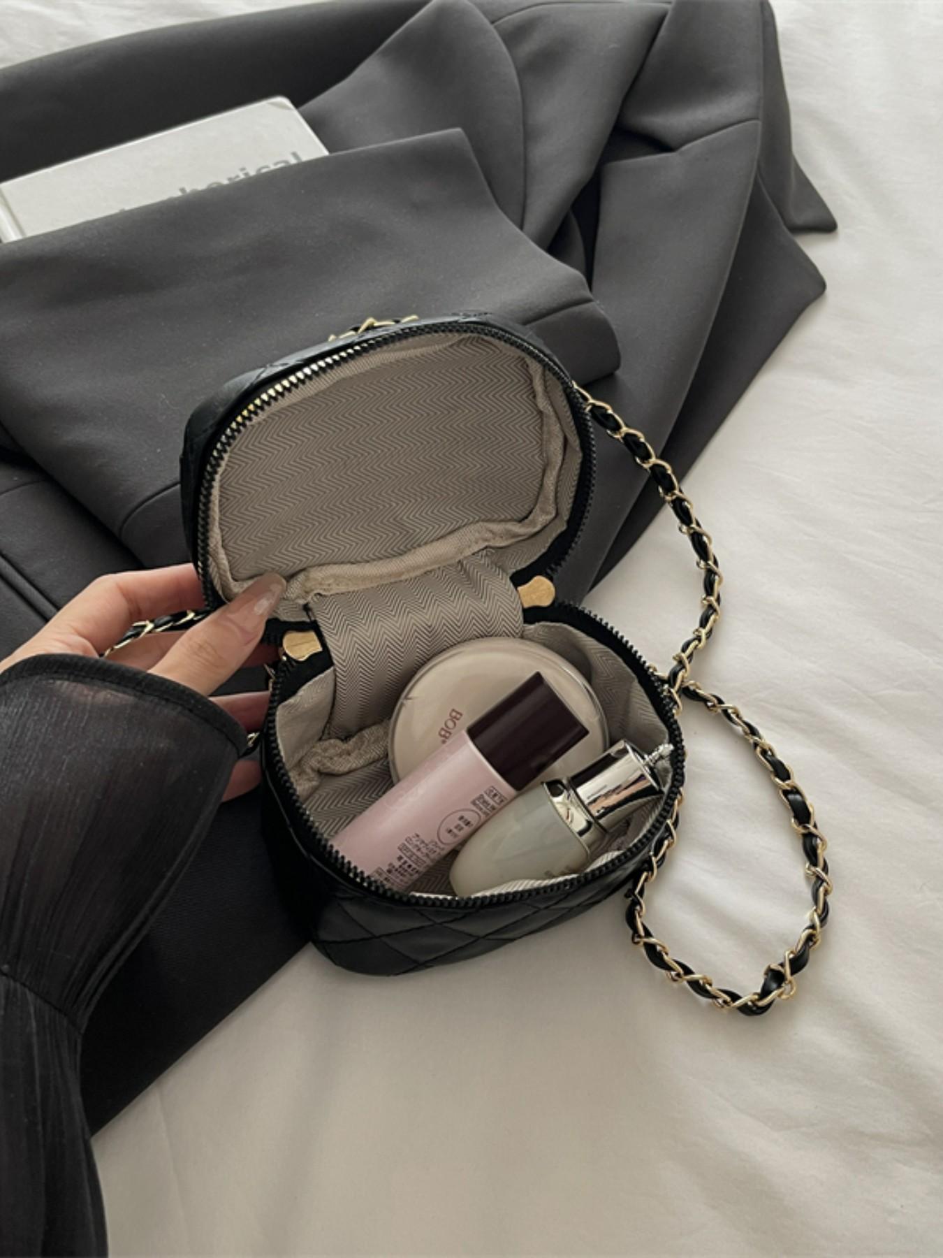 Mini Square Bag, Elegant Plaid Design, All-Season Handbag, Simple Shoulder Crossbody Box Bag, Fashionable and Stylish