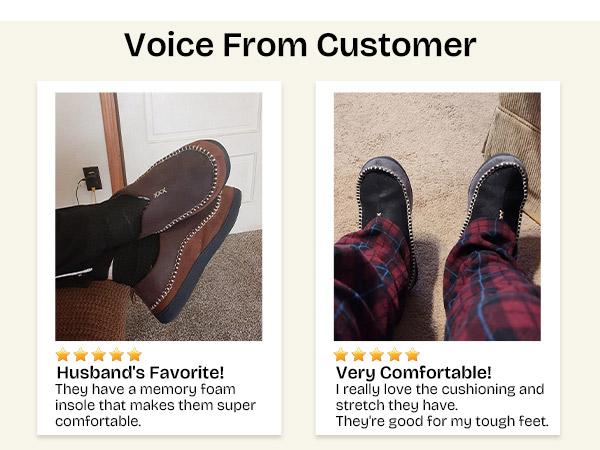 EverFoams Men's Moccasin Slippers – Classic Stylish Footwear with Soft Memory Foam, Comfortable Rubber Sole, and Cozy Fuzzy Sherpa Lining, Perfect for Winter and an Ideal Christmas Gift!