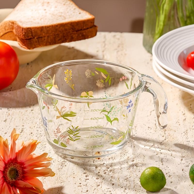 Glass Measuring Cup with Handle | Heat-Resistant Food Grade | Ideal for Baking, Mixing Eggs, Milk & Cooking