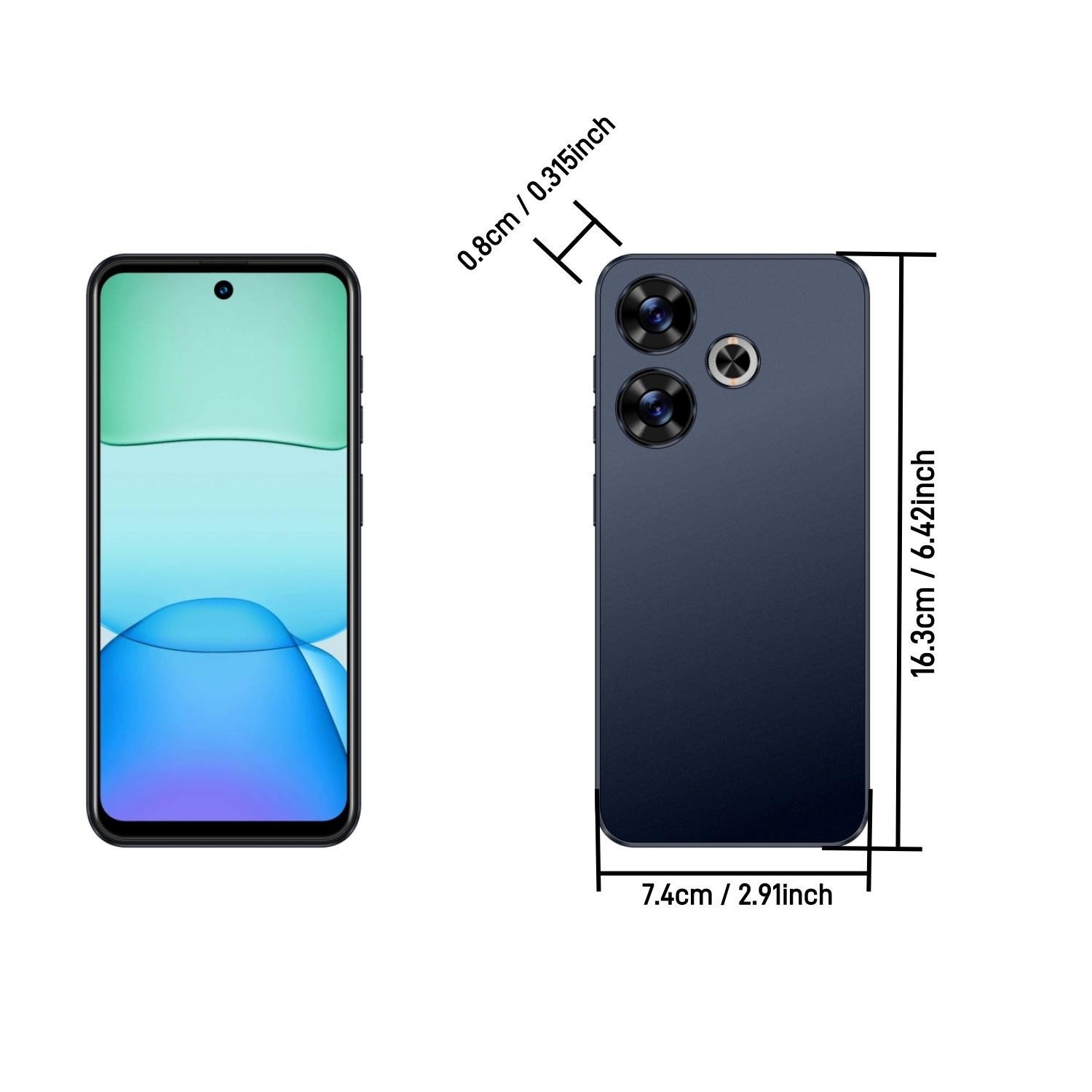 TOBLU-S24pro 4g Smartphone, 6.56-Inch Display, 4300mah Battery, 8mp+13mp Camera, 4GB RAM 64GB ROM, Dual Sim, GPS, Android 12 System