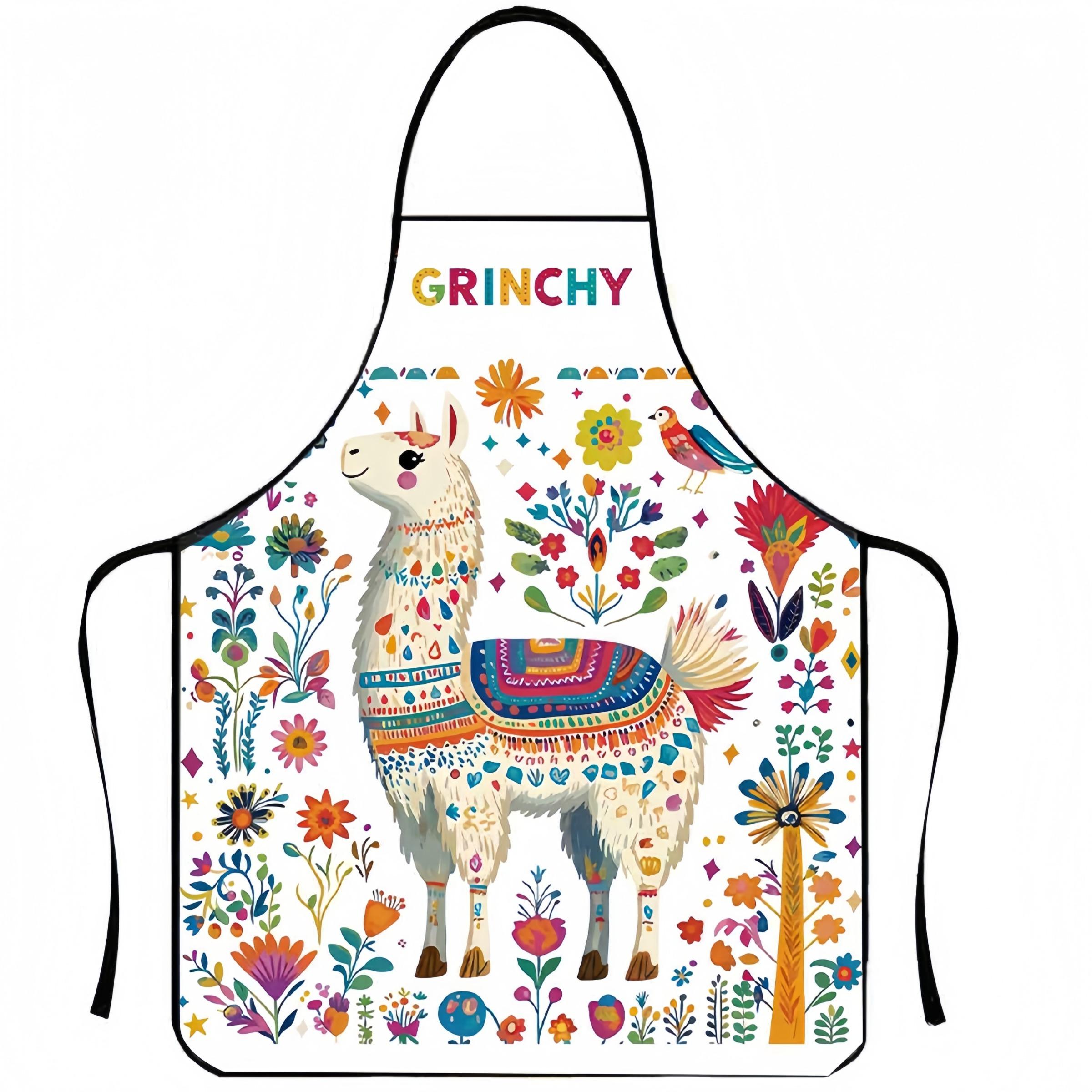 Heart Pattern Polyester  Apron, 1 Count Breathable Kitchen Apron, Cooking Apron  for Women, Valentine's Day Gift, Mother's Day Gift,Nails Design Tool, Nails Art,Nails Ideas,Kitchen Accessory