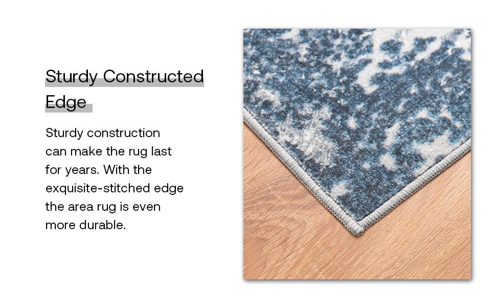 Art&Tuft Large Washable Rug, Anti-Slip Backing Abstract  Area Rugs, Stain Resistant Rugs for Living Room, Foldable Machine Washable Area Rug